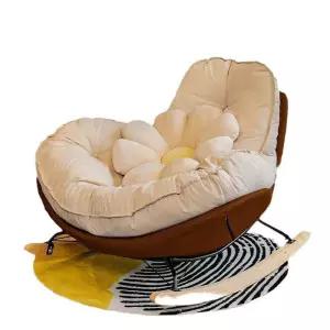 휴식 쇼파 소파 안락한 푹신한 상품 베란다 1인용 등받이 휴식 쇼파(브라운 베이스)