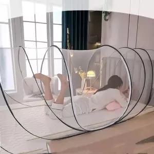 (옵션 단일옵션)1인용 원터치 침대 캠핑 침대 아기 모기장 방충망