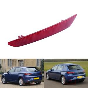 ANGRONG 좌측면 NS 레드 렌즈 커버 리어 범퍼 리플렉터 시트 레온  13-19 용 1X