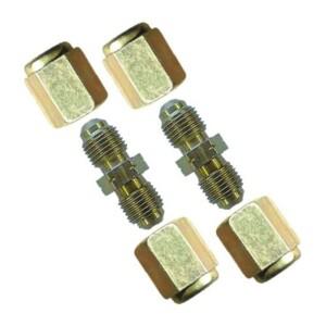 1세트 브레이크 파이프 유니온 커넥터 10mm 2 웨이 인라인 남성 여성 너트 316 호스