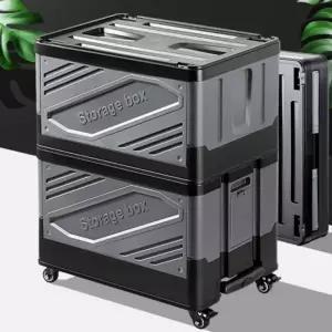 (색상1 폴딩박스 그레이)오픈형 손수레 구르마 폴딩 박스 캠핑 카트 수레 캐리어