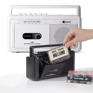 아남 A-20/화이트 레트로 카세트 플레이어 usb지원 테이프 녹음 재생 fm 라디오 aux