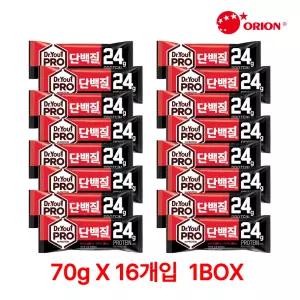 오리온 닥터유 프로 단백질바 70g X 16개입/1120g/1박스/아미노산/고단백/견과류간식/초코바/사무실/수험생간식/운동전후