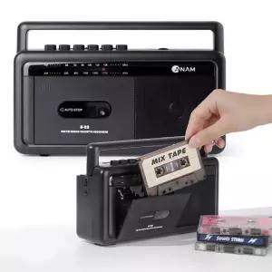 아남 A-20/블랙 레트로 카세트 플레이어 usb지원 테이프 녹음 재생 fm라디오 aux포터블
