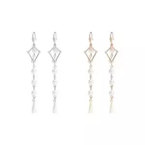 은침) 애드 롱 태슬 귀걸이 진주귀걸이 폭스귀걸이