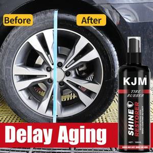 타이어색칠 KJ 타이어 샤인 복원제 플라스틱 고무용 100ml 포뮬러 오래 지속되는 광택 보호