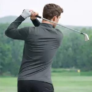 (1+1) 냉감 실크드라이 남성 골프 반목 긴팔티 쿨링웨어