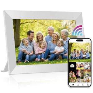 비디오 재생 일기 예보 스피커 BROOKSTONE 저장할 10인치 액자 이미지와 내장 스토리지로 있는 동영상을 디지털 FI 수천 32GB 개의 WI 시계