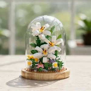 YKO 릴리돔 594피스 P1174 백합 꽃 미니블록 취미 나노블럭 조립 피규어 장식품 인테리어