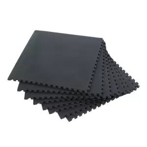 홈 헬스장용 바디테크 퍼즐 운동 매트 연동 폼 및 타일 매트. 어린 를 위한 바닥 패딩. 블랙 컬러 18 x 1？2