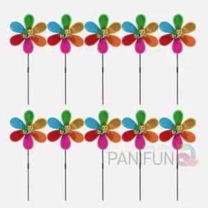 꽃잎 바람개비 10p 캠핑놀거리 유치원운동회 유아행사 정원바람개비 플라스틱바람개비