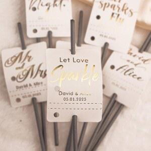 캔들워머 개인화 된 50pcs 웨딩 스파클러 태그 사랑 스파클 라벨 DIY 생일 기념일 놀이 태그