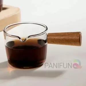 내열유리 에스프레소샷잔 50ml 카페컵 카페잔 나무손잡이컵 예쁜잔 카페용품