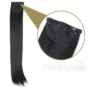 부분가발 3p 60cm 블랙 붙임머리가발 셀프붙임머리 똑딱이가발 옆머리가발 똑딱이피스