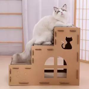 딩동펫 고양이 캣타워 스크래쳐 하우스 숨숨 공간 미니멀 3단