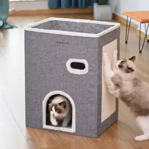 딩동펫 고양이 숨숨집 스크래쳐 하우스 생활 용품 3층