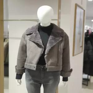 [에꼴드파리] 인조 스웨이드 무스탕 재킷 80ZRB3ZLJDM80Z