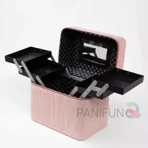 3단 화장품가방 핑크 화장가방 메이크업케이스 여행용메이크업가방 화장케이스 화장품정리대