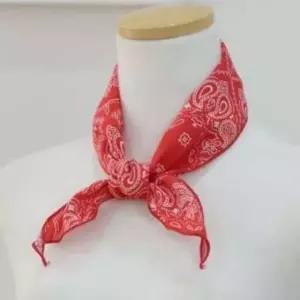 [애슬릿] 반다나 스카프 페이즐리 삼각 봄 면 미니 쁘띠 머플러