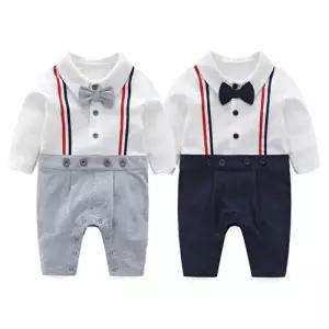 아기우주복 스트라이프 정장 우주복 아기 돌복