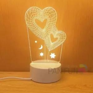 하트 3D 아크릴무드등 무드등선물 미니무드등 안방LED등 침대옆조명 침대조명