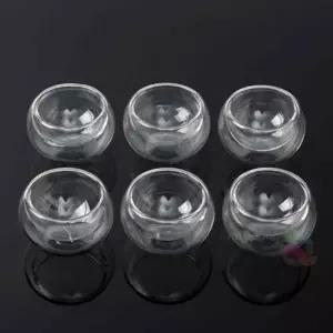 메리 이중 유리찻잔 6p 50ml 홍차잔 투명찻잔 티잔 미니찻잔 미니유리컵