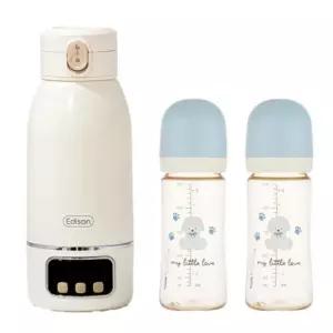 분유포트 휴대용 보온병 젖병 250ml 세트 블루