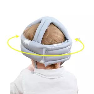 아기머리보호대 턱끈 순면 쿠션 찍찍이 유아헬멧 핼맷