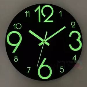 야광 무소음벽시계 블랙 숫자시계 사무실벽시계 거실인테리어시계 원형시계 무소음벽걸이시계