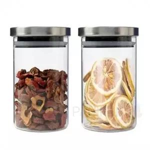 내열유리 밀폐용기 2p 450ml 커피밀폐용기 주방밀폐용기 원두보관통 사탕보관 견과류보관통