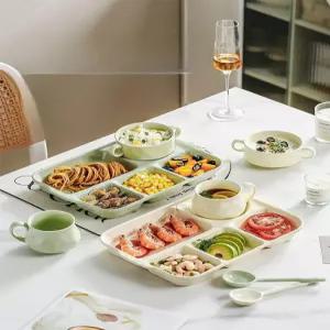 도자기식판 성인 가정용 다이어트식판 집들이 플레이트 급식