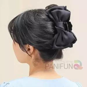 왕리본 집게핀 블랙 반머리집게핀 예쁜헤어핀 반묶음집게핀 머리집게 집개핀