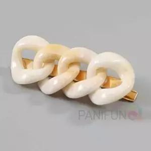 마블체인 앞머리집게핀 아이보리 옆머리헤어핀 여성헤어핀 단발머리집게핀 포인트집게핀 예쁜헤어핀