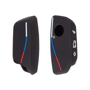 차키케이스 BMW 시리즈 X7 I7 IX 740LI Alcantara 자동차 원격 케이스 커버 액세서리 실리콘