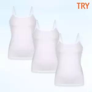 TRY 여성 인견 끈나시 3매세트 런닝 쿨 이너웨어 TWR01