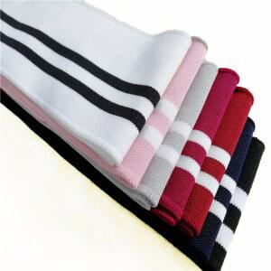 쿨링원단 JIETAI DTY 니트 스트라이프 리브 원단 DIY 천 액세서리 칼라 커프스 밑단 바닥 그리기 질감 패션 디자인 여름