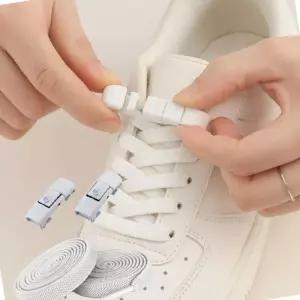 튼튼한 컬러 운동화 끈 매듭 없는 실용 클립 신발끈 편리한 슈즈 소품