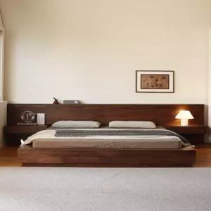 라지킹 침대 프레임 침대프레임 퀸 라지킹침대 서랍형 수납 월넛 수납형