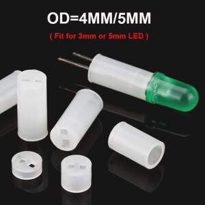 100pcs 직경 4mm 5mm 나일론 PCB 보드 마운트 LED 스페이서 지원 후드 길이 2mm 3mm 6mm 8mm 10mm F3 F5 다
