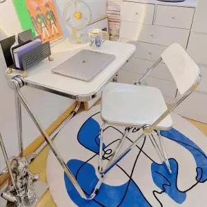 투명 접이식 테이블 의자 세트 아크릴 휴대용 테이블