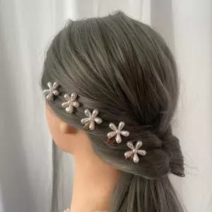 진주 꽃모양 1개 플라워 집게핀