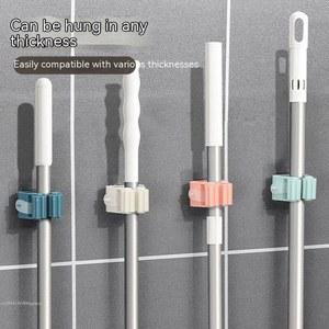 일회용변기솔세트 걸레 빗자루 거치대 그리퍼 클립 벽걸이 가전 제품 다목적 후크 주방 욕실 정리함