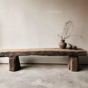 고재스툴 우드벤치 빈티지 야외 촬영 장의자 정원소품