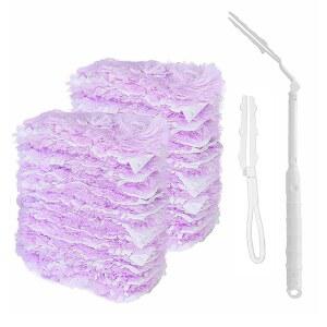 일회용변기솔세트 Swiffer Duster 양면 360과 호환되는 일회용 먼지떨이 리필 회전식 먼지떨이 책장 옷장 청소 도구