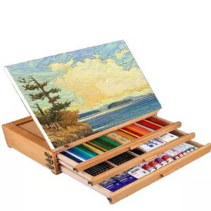 휴대용 탁상용 받침대 취미 작업대 이젤 서랍이젤