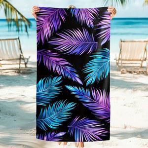 특대형비치타올 활기찬 리프 비치 타월 트로피컬 스타일로 뛰어들어보세요 수건 목욕 수건 비치 타월에