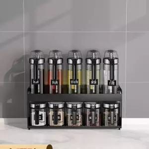 조미료 틈새 디귿 선반 수납장 양념통 주방 양념장