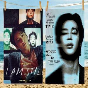 특대형비치타올 Hot Jung Singer Kook 마이크로 화이버 비치 타월 흡수성 빠른 건조 소프트 요가 수영 리조트 등산 타월