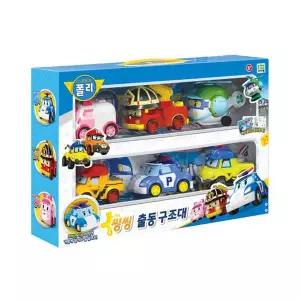 로보카 폴리 씽씽 출동 구조대 로이 헬리 엠버 마크 버키 프릭션 미니카 자동차 캐릭터 소품