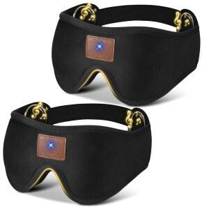 [미국배송] 블루투스 헤드폰 수면 조절 가능한 후크 및 루프가 있는 ASILOVI 2팩 3D 마스크 남성/여성 선물에 완벽한 초박형 스테레오 스피커